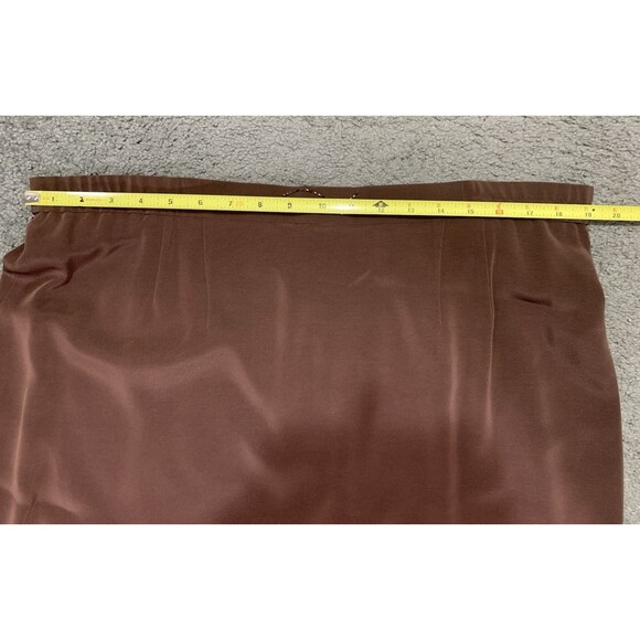 Vtg Louise Ricci Womens Suit Chocolate Brown Size 18 Beaded Embellished Lined - Picture 8 of 16